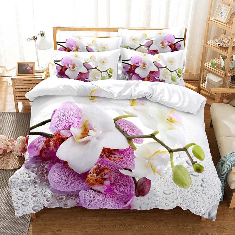 3D Printing Drawing - Flowers Bedding Set Duvet Cover Set