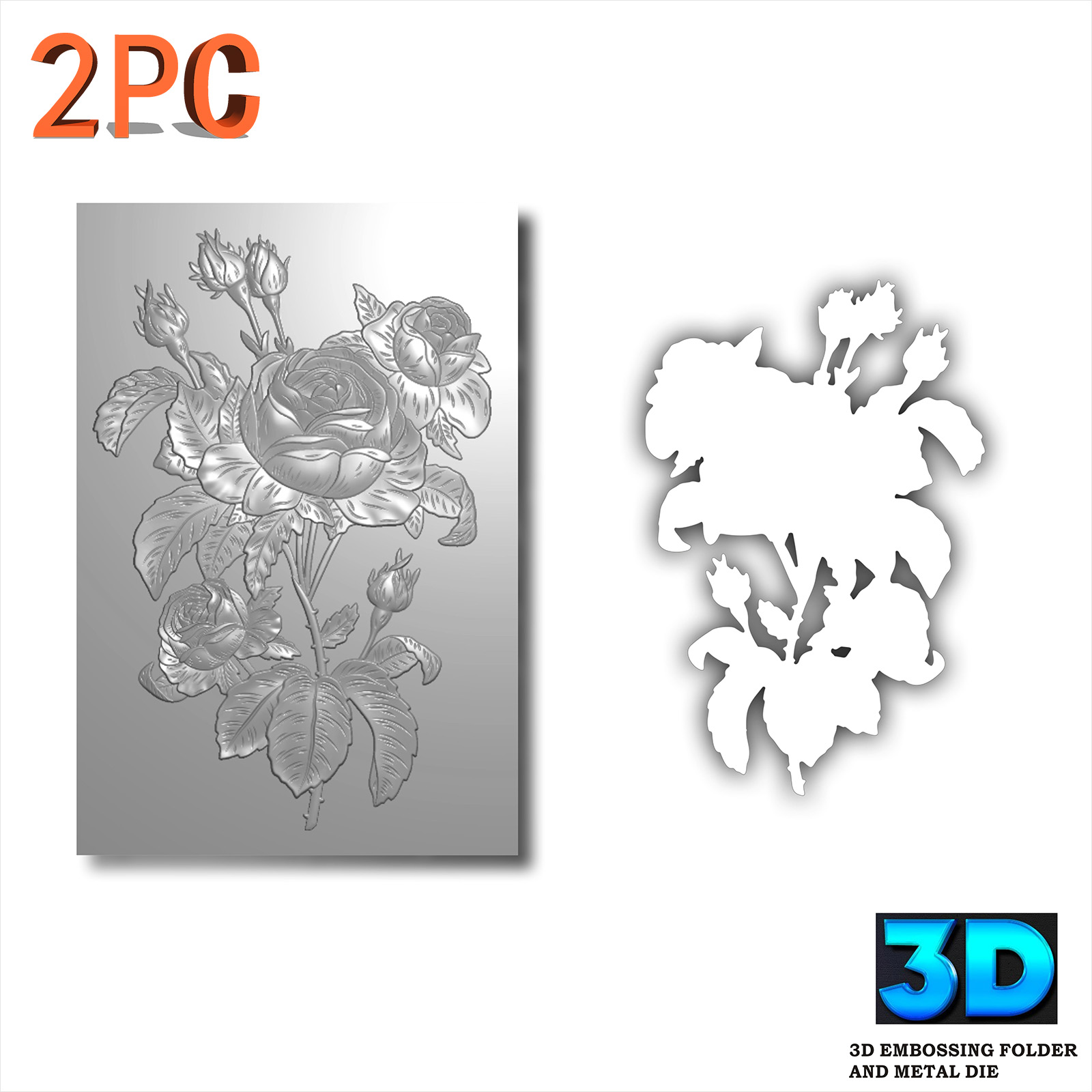 3D Printing Drawing - Rose Art Background Flower Design 3D