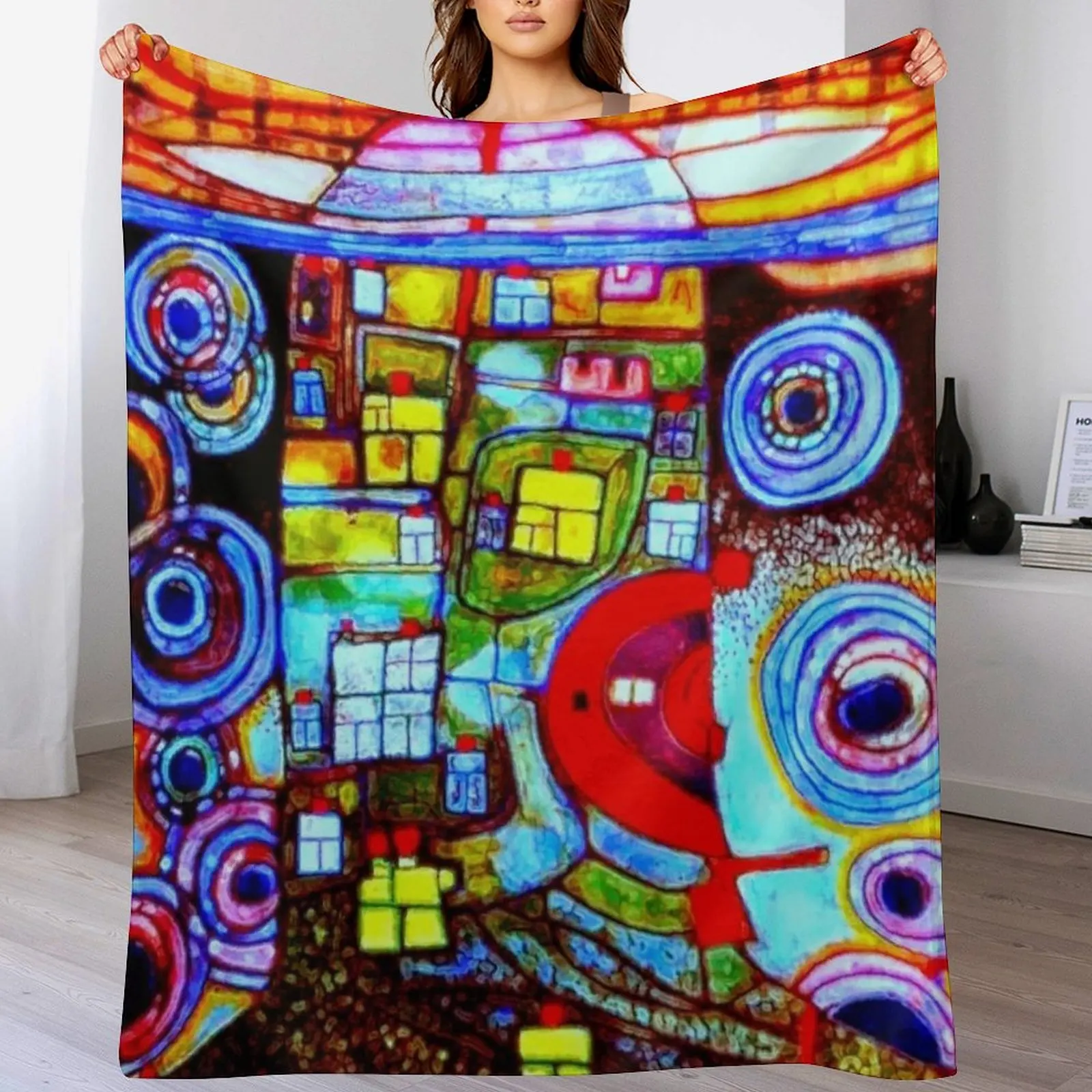 Qatar 813 neon Throw Blanket W - 3D Printing Qatar 评论和价格