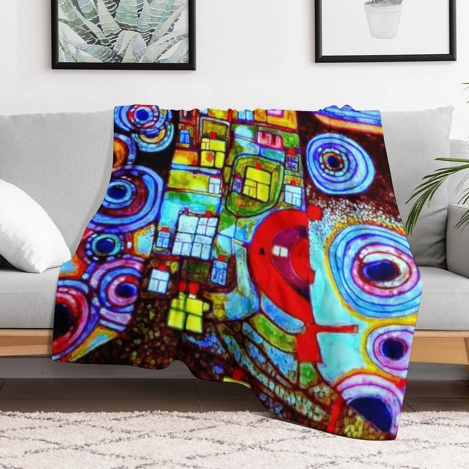 Qatar 813 neon Throw Blanket W - 3D Printing Qatar 评论和价格