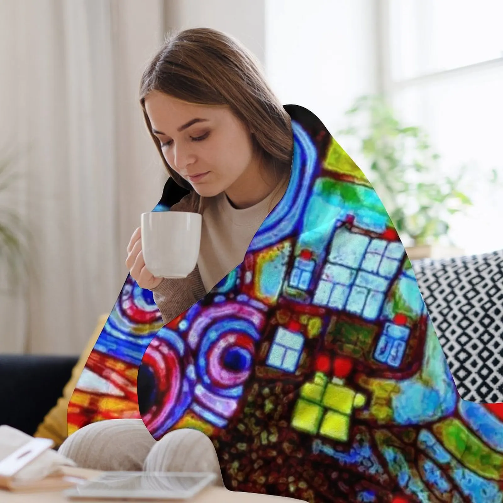 Qatar 813 neon Throw Blanket W - 3D Printing Qatar 评论和价格
