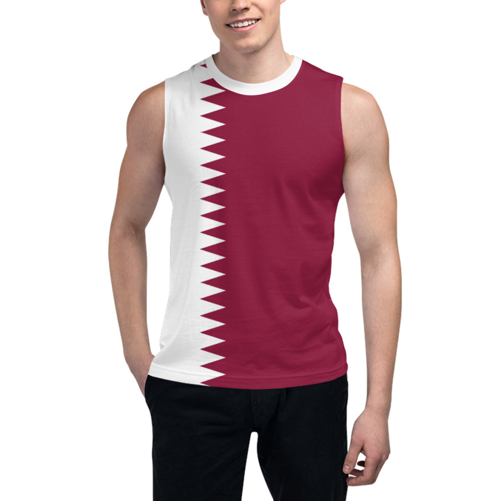 Sleeveless T-shirt Qatar Flag  - 3D Printing Qatar 评论和价格