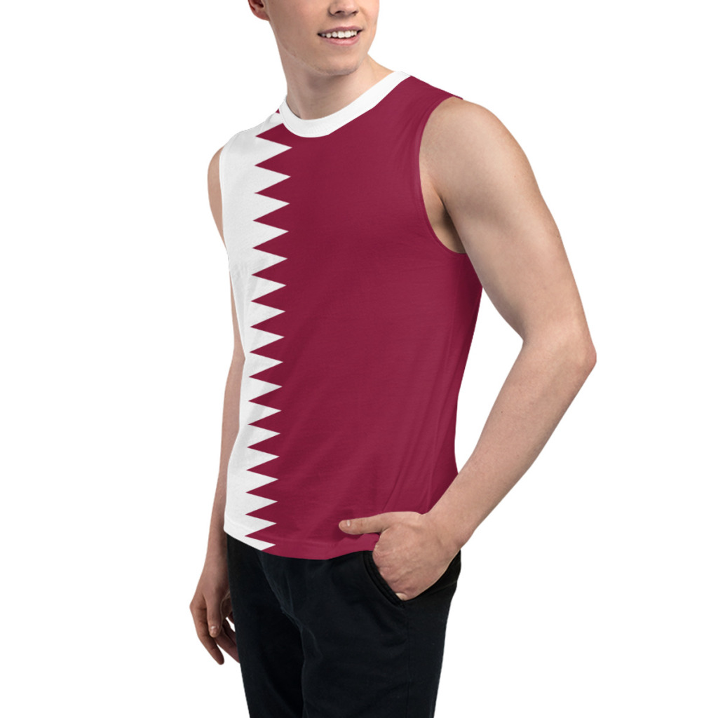 Sleeveless T-shirt Qatar Flag  - 3D Printing Qatar 评论和价格