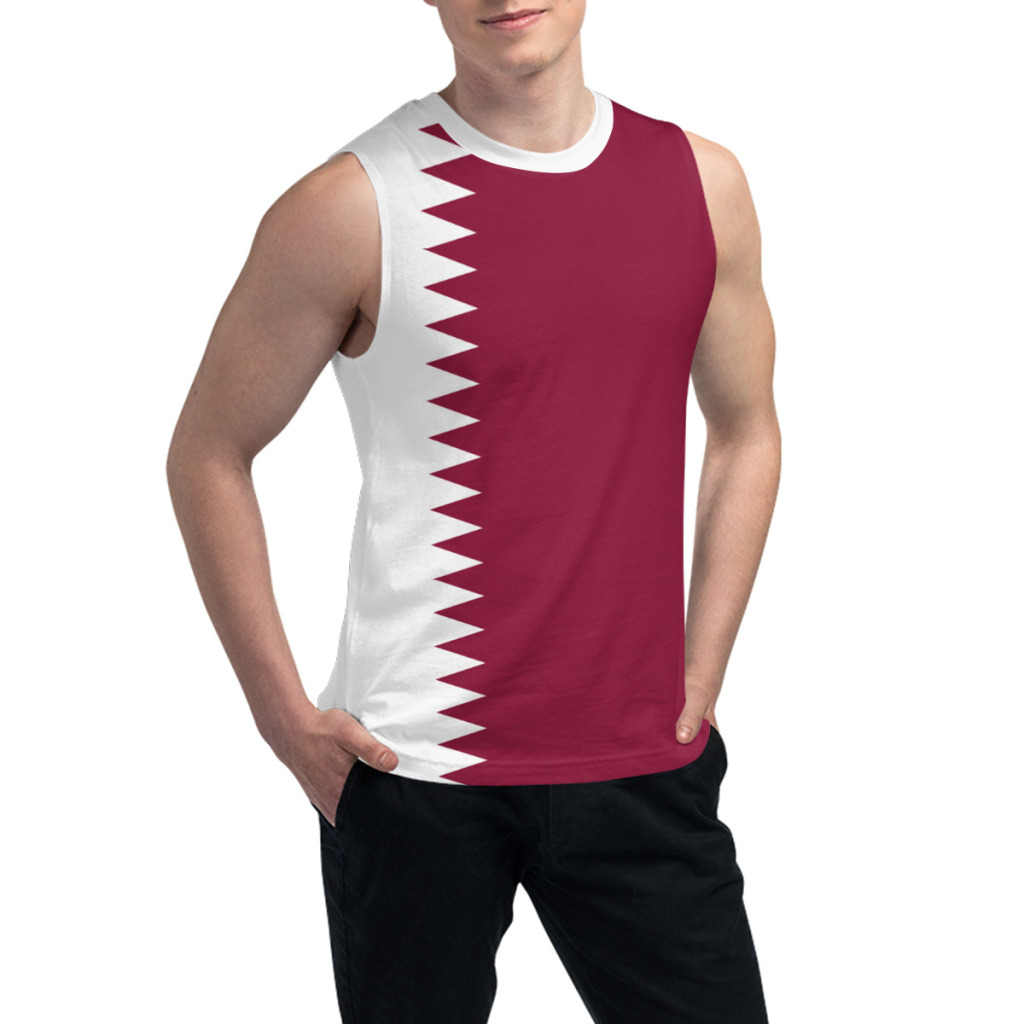 Sleeveless T-shirt Qatar Flag  - 3D Printing Qatar 评论和价格