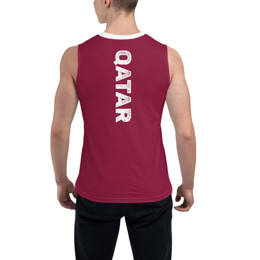 Sleeveless T-shirt Qatar Flag  - 3D Printing Qatar 评论和价格