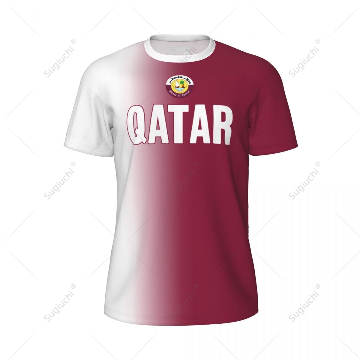 Sports Mesh T-shirt Qatar Flag - 3D Printing Qatar 评论和价格