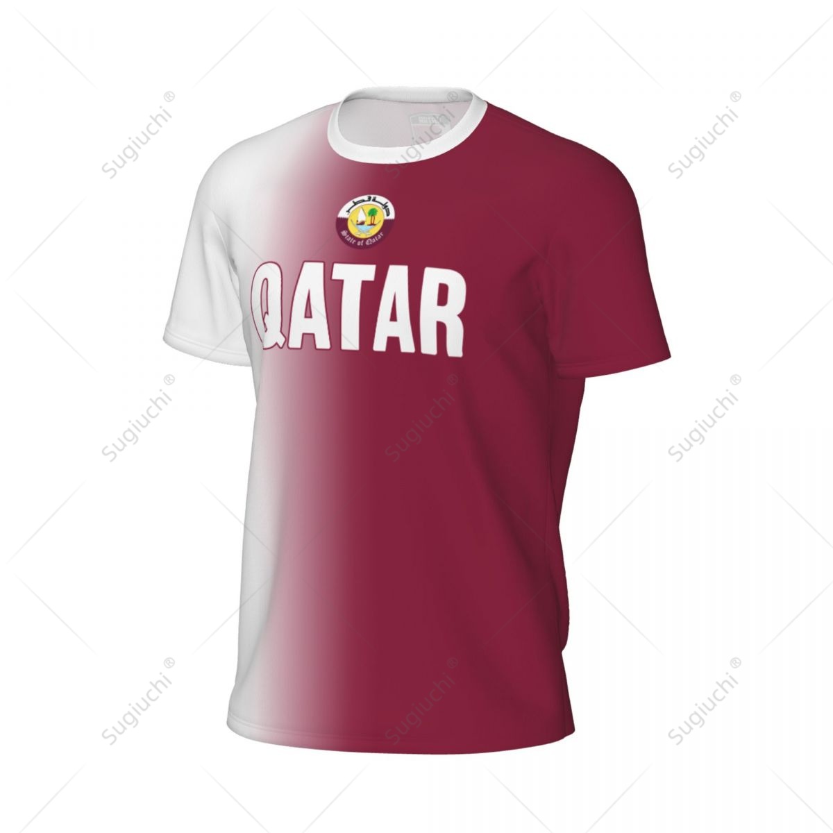 Sports Mesh T-shirt Qatar Flag - 3D Printing Qatar 评论和价格